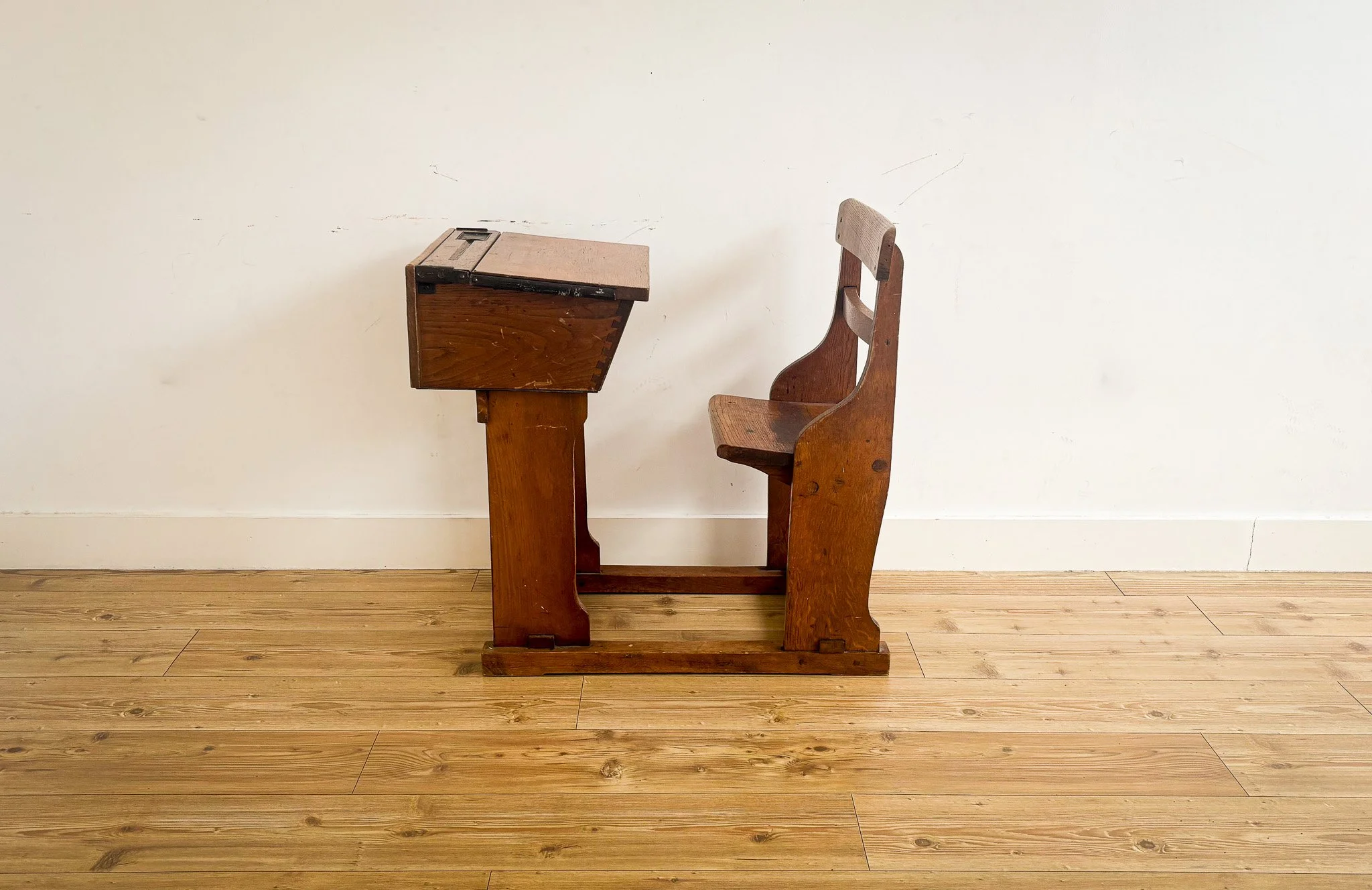 Wooden School Desk & Chair