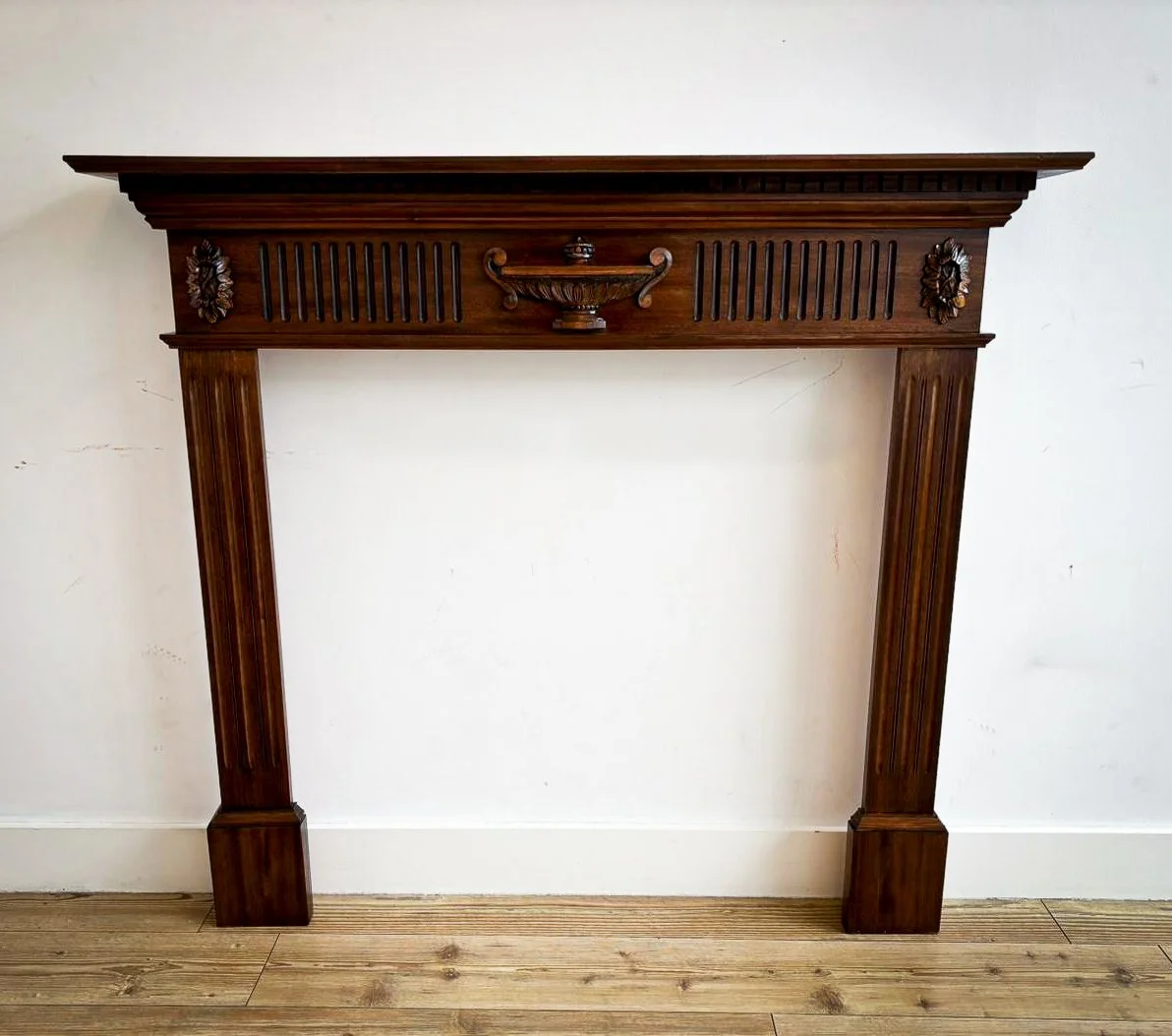 Victorian Carved Wooden Fire Surround