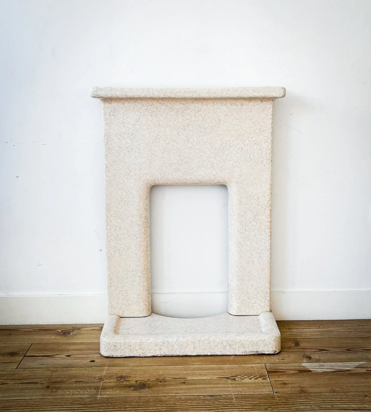 Antique Edwardian Fireplace Surround Cream Glazed Period Original