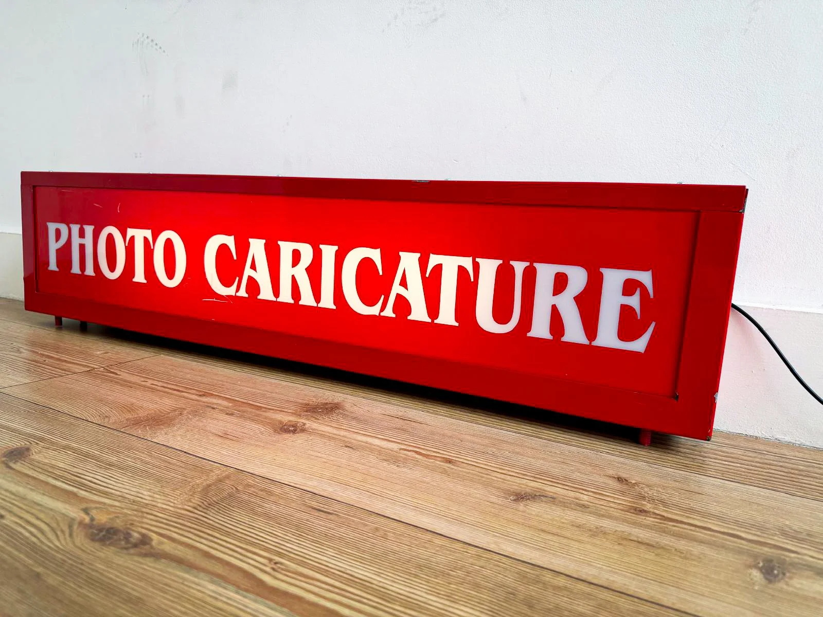 Vintage Illuminated Fairground Photo Caricature Light Box Sign