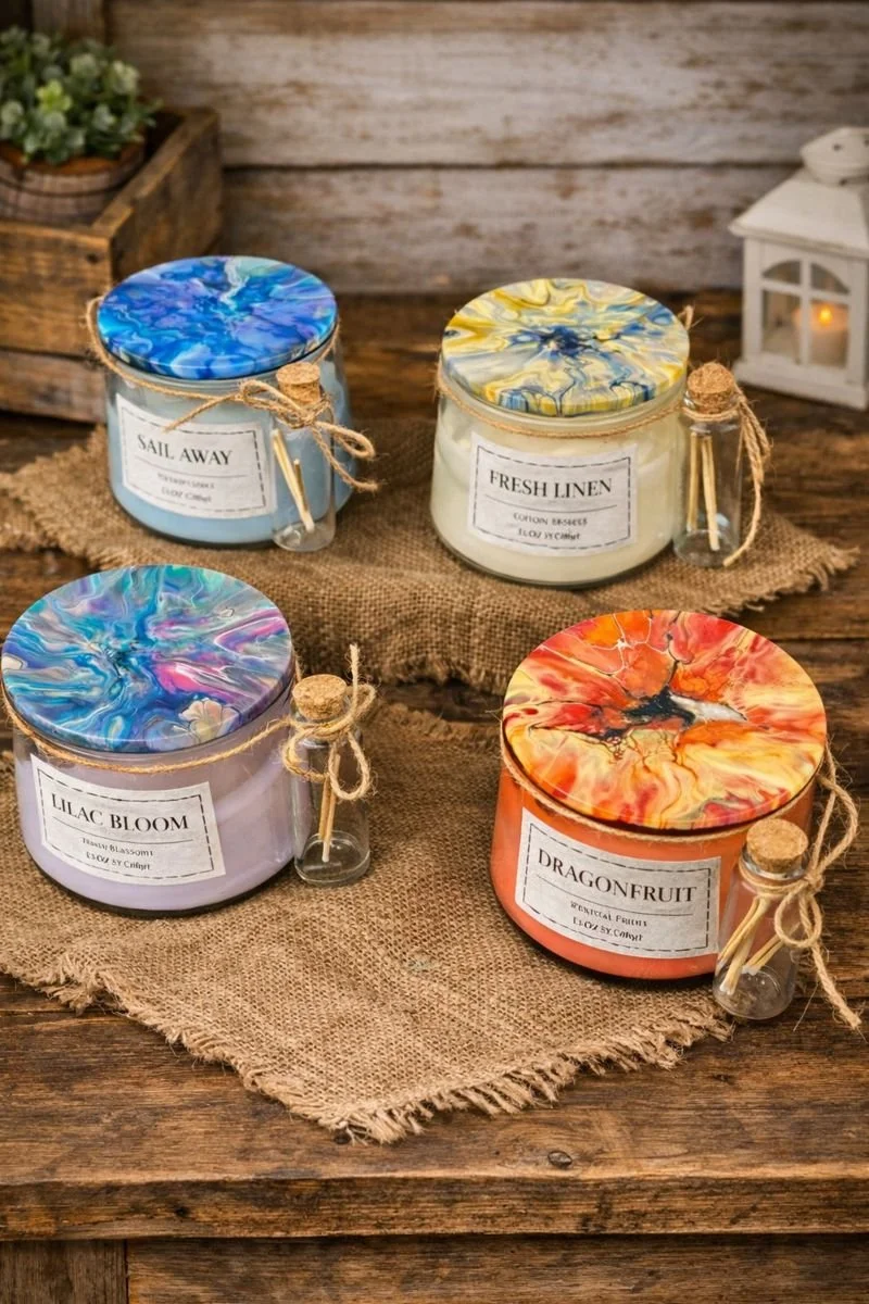 Handmade Resin Lid Candle – Cottage Collection