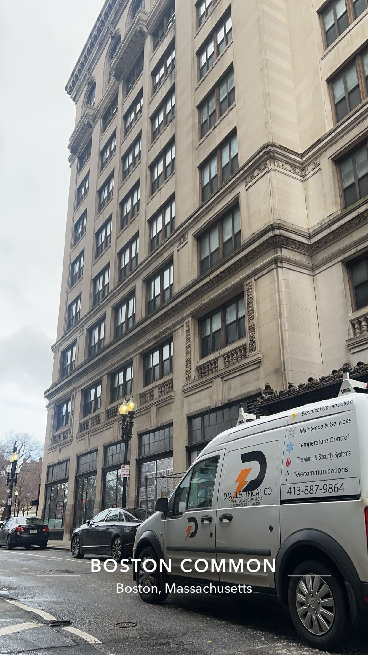 DJA Electric Co. service vehicle – Boston, MA