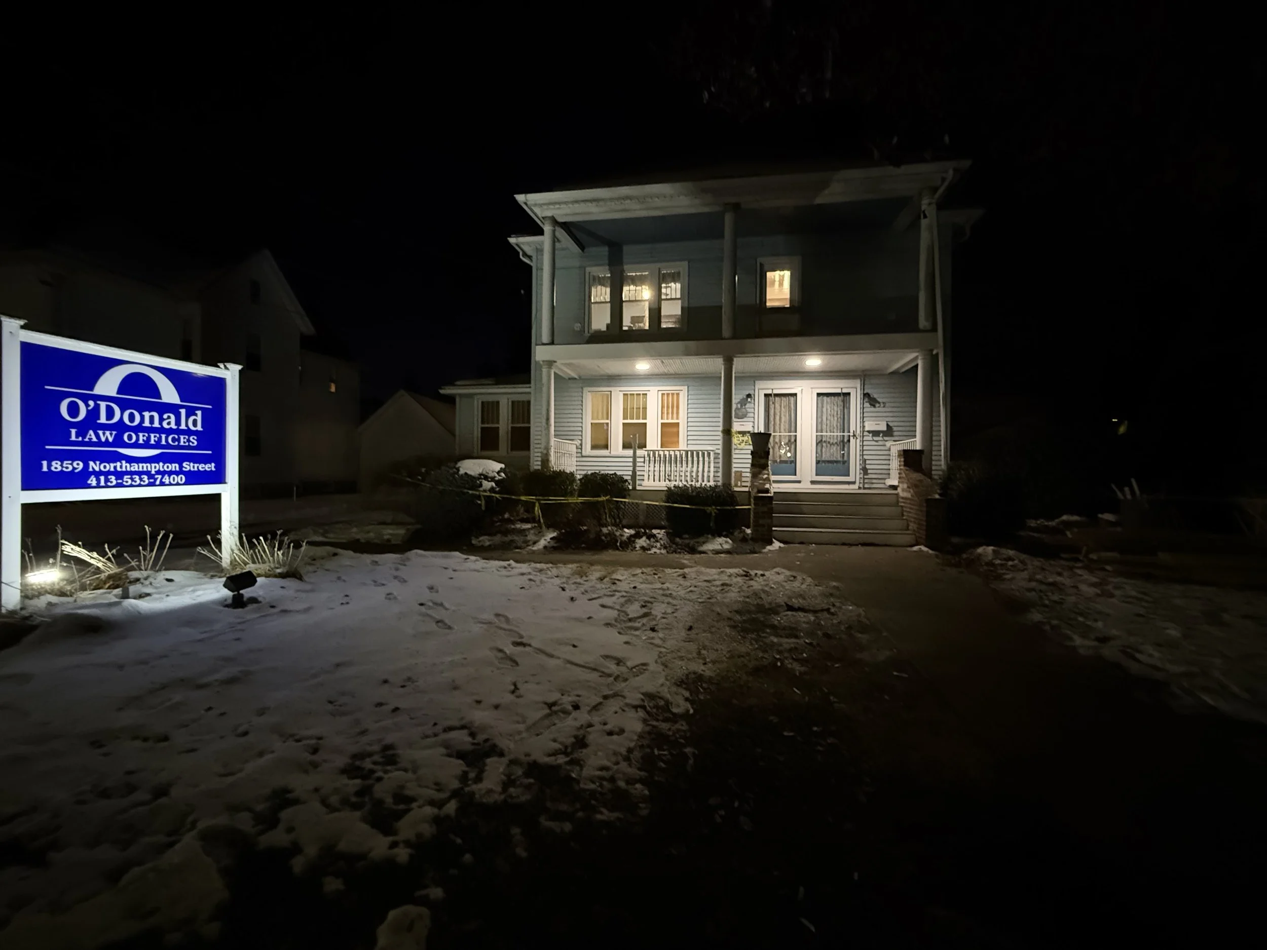 After: Outdoor light installation at Commercial property