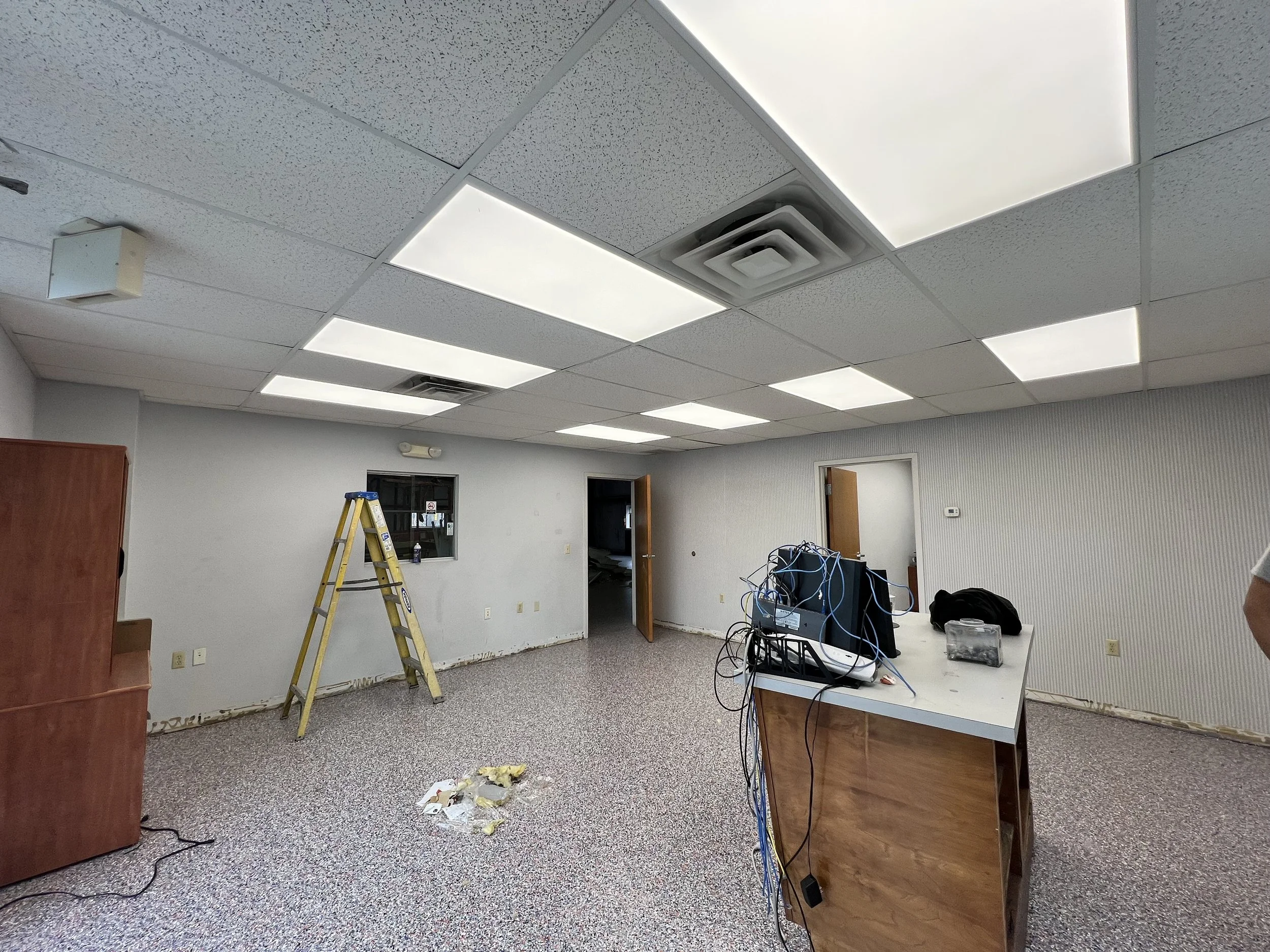 After: Commercial office lighting retro