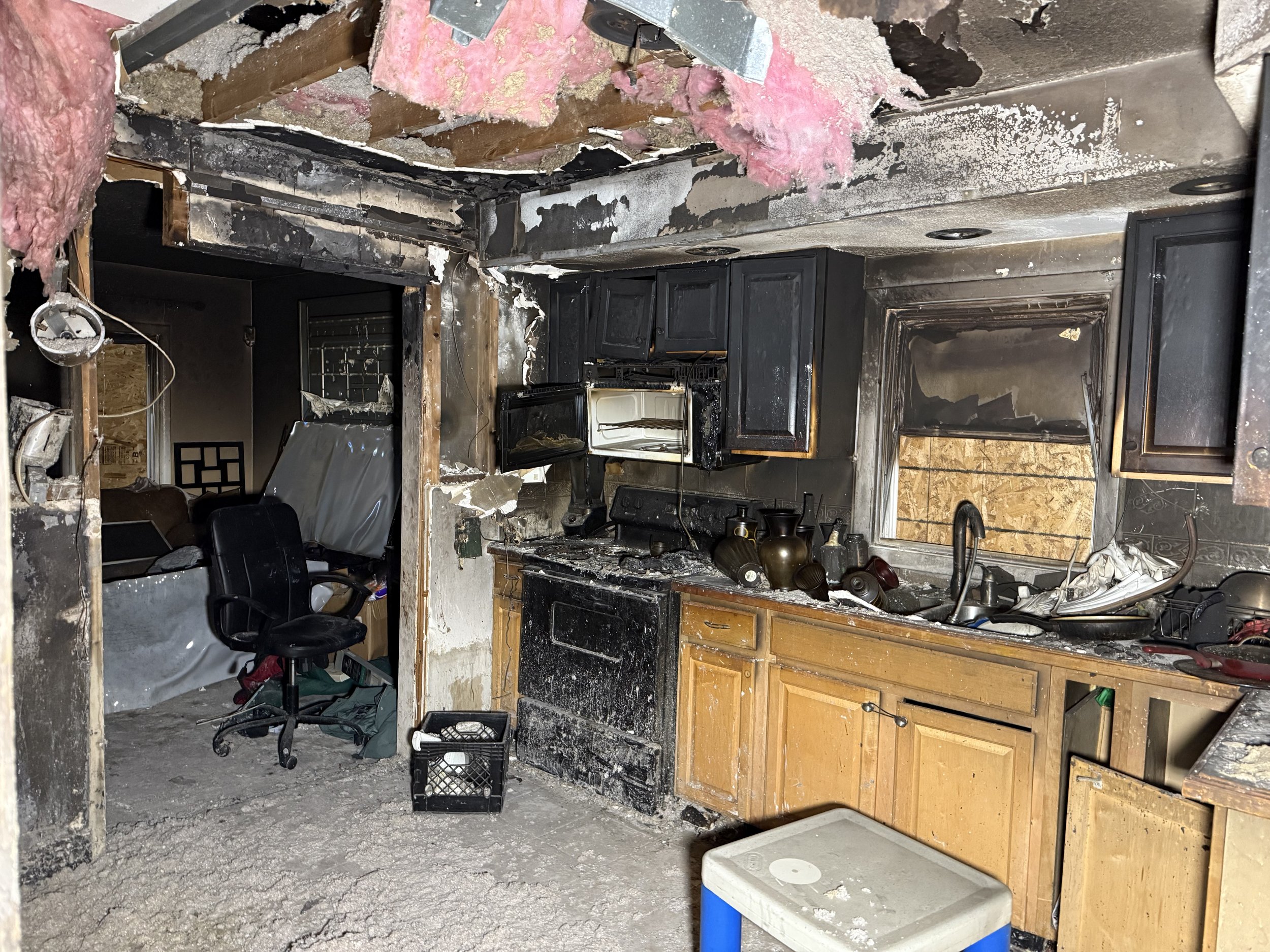 Before: Fire restoration at residential home