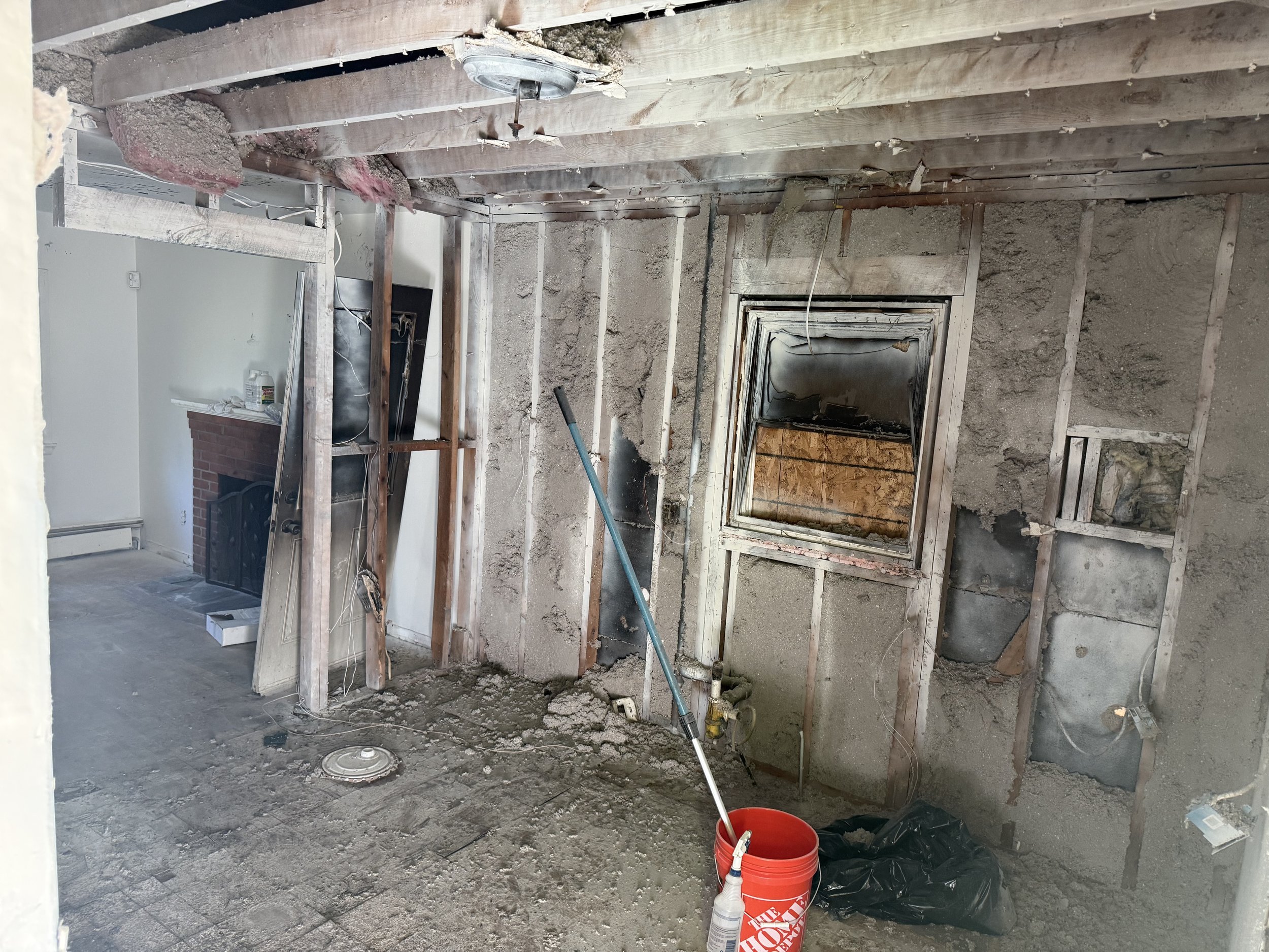 Fire restoration at residential home