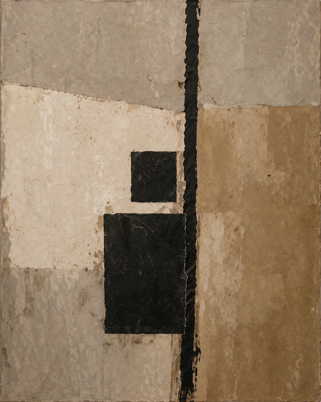 Quiet Geometry II – Large Minimalist Abstract Canvas Print | Modern Neutral Wall Art | Museum Quality Limited Edition