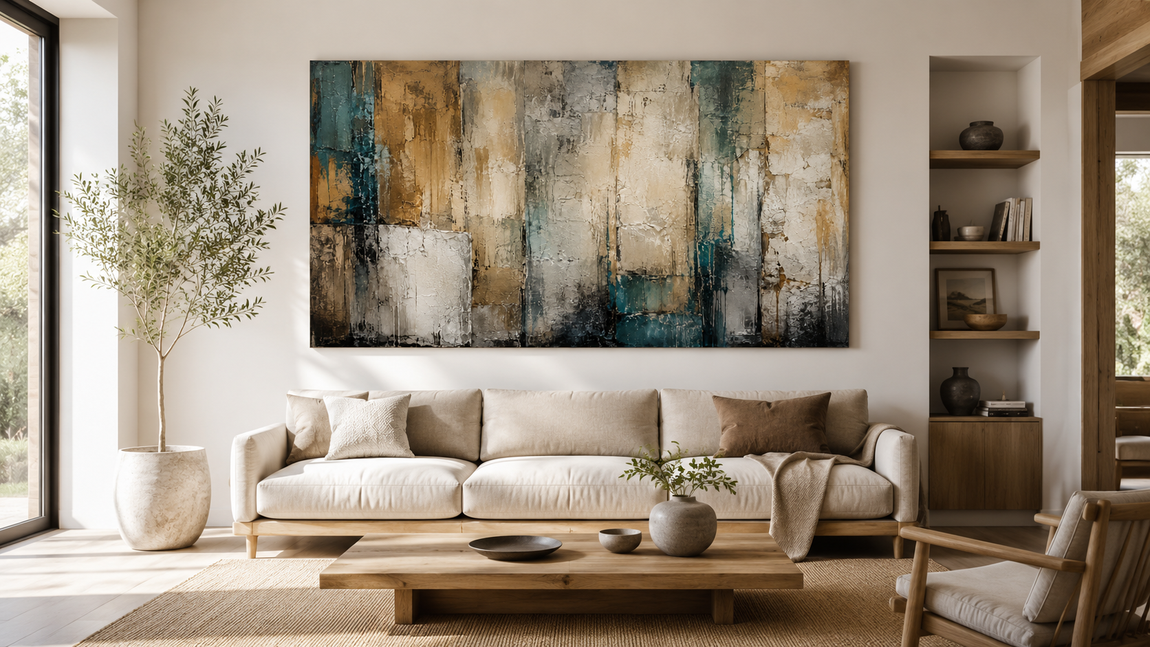 Weathered Steel – Contemporary Abstract Canvas Print