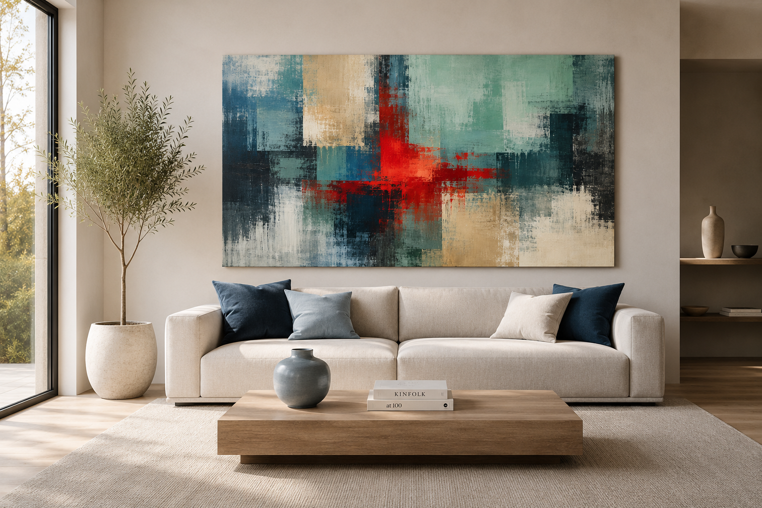 Celestial Fire – Contemporary Abstract Canvas Print