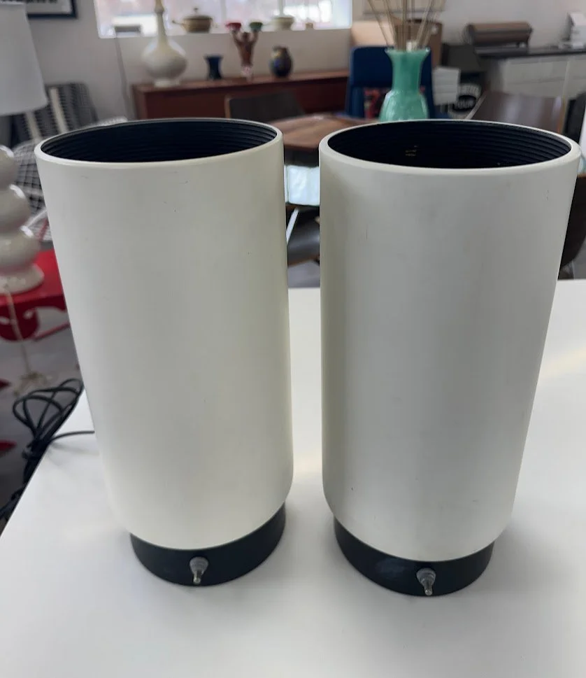 Pair of Vintage Canister Lamps by Gerald Thurston for Lightolier