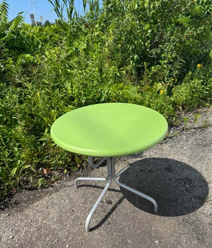 Vintage Aluminum Patio Side Table