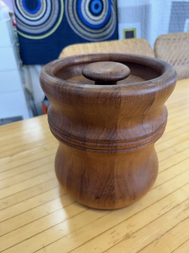 Solid Teak Ice Bucket By Nissen Denmark