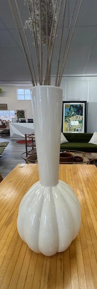 Vintage Large Scale White Ceramic Vase by Haeger