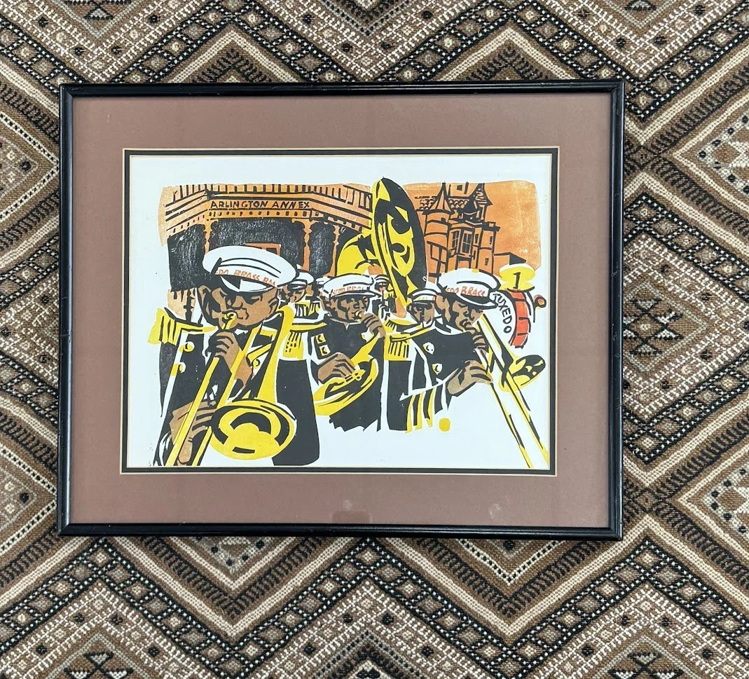 Vintage New Orleans Brass Band Serigraph