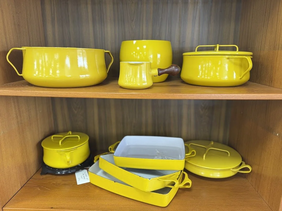 Collection of Assorted Yellow Dansk Kobenstyle Enamel Cookware