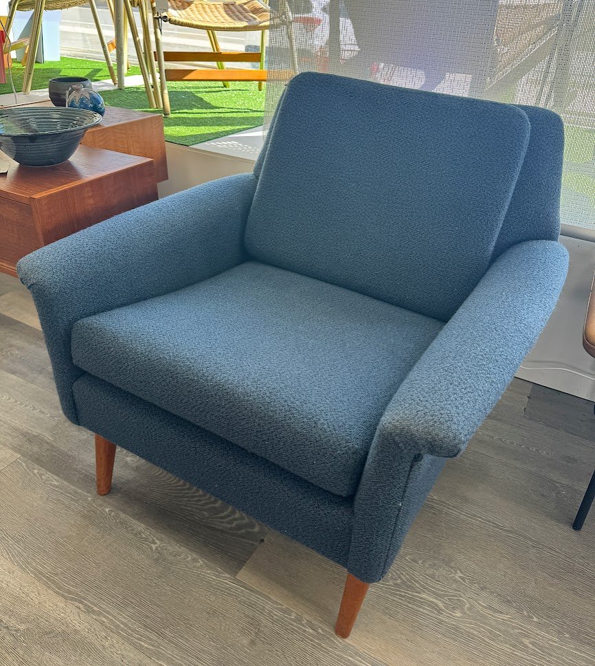 Vintage 1960s Blue Uphosltered Chair by Folke Ohlsson for Dux Denmark