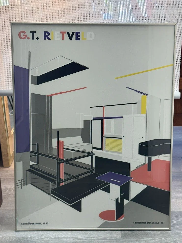 1980s Poster Featuring the G.T. Rietveld Schroder House, Netherlands 1925 