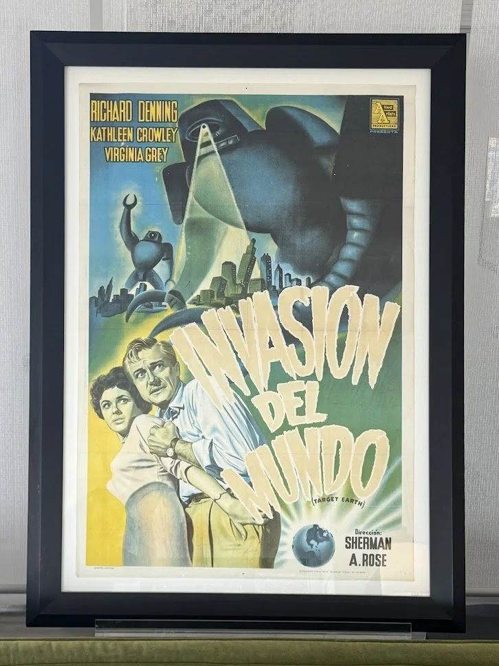 Original 1950s Sci Fi Movie Poster Invasion Del Mundo from Argentina