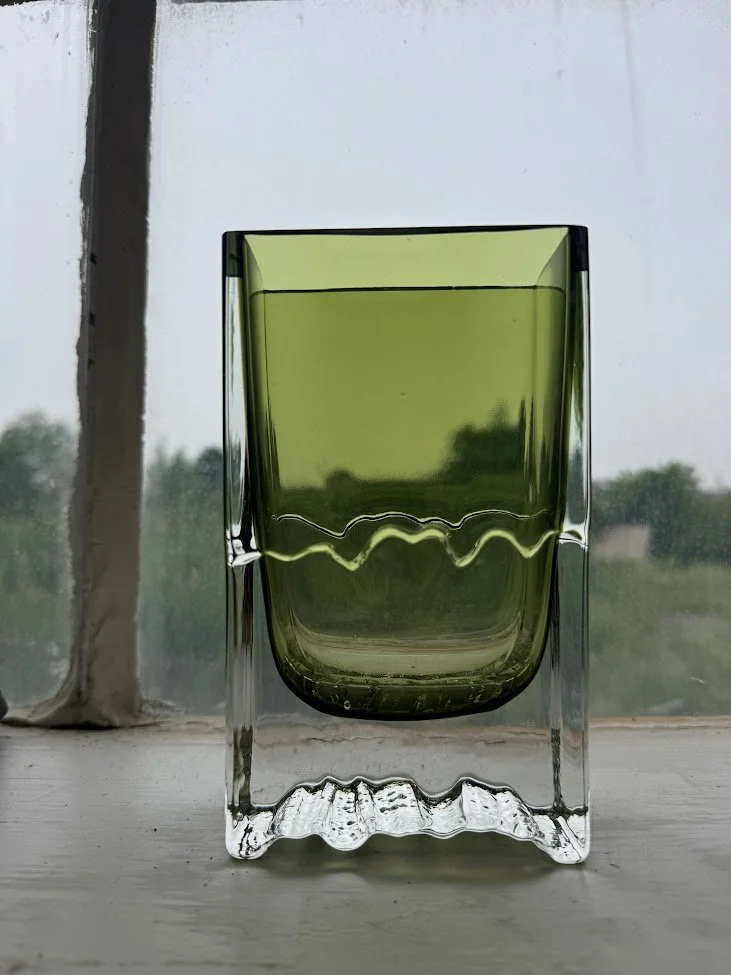 Iittala Finland Raito Art Glass Vase Designed and Signed by Tapio Wirkkala 
