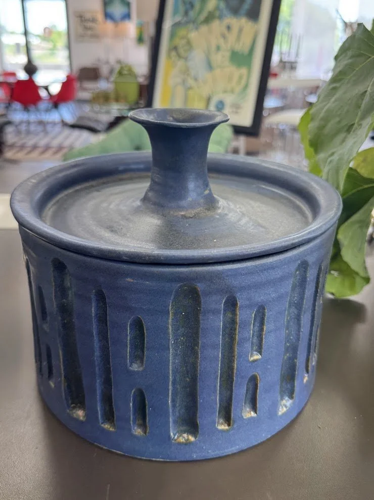 Beautiful Handcrafted Large Covered Ceramic Vessel