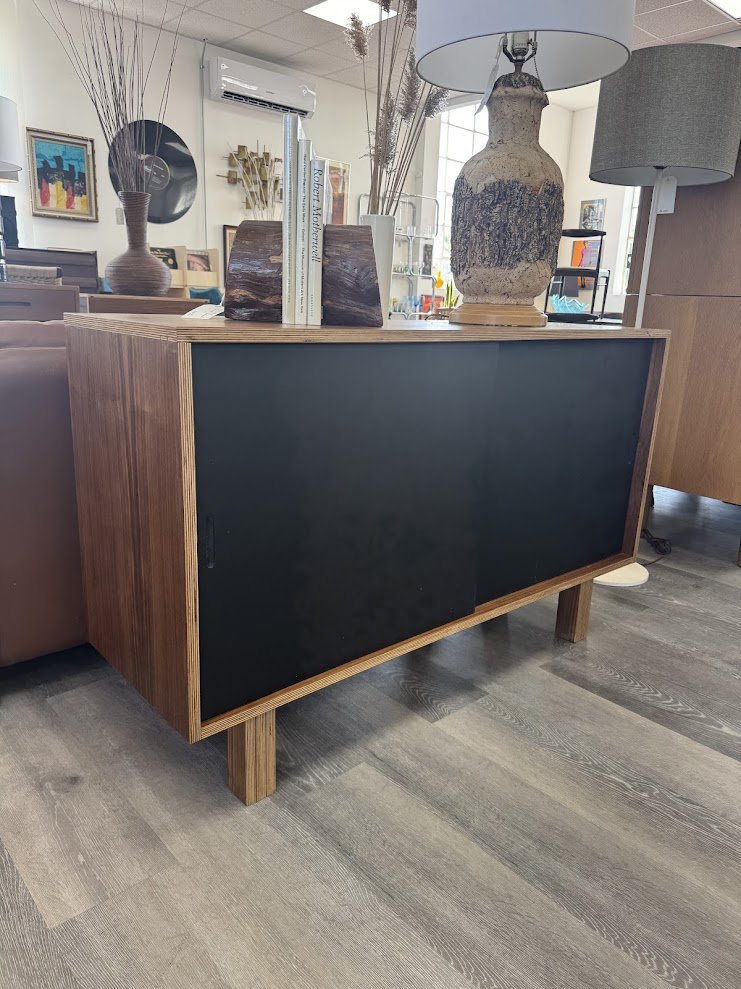 Custom Made Sliding Door Credenza Made in Newburyport MA by QUBU Furniture 48" x 15.25" x 29.5"h - Custom Sizes and Configurations Made to Order!