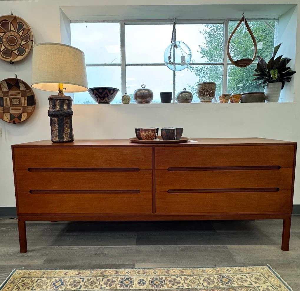 Arne Wahl Iversen for Vinde Mobler Danish Teak 6 Drawer Low Chest