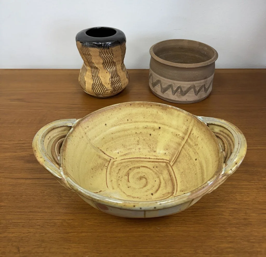 Assorted Handcrafted Ceramic Vessels in Earthtones
