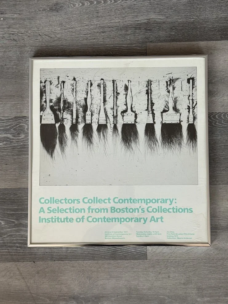 Vintage 1977 Boston ICA Exhibition Poster
