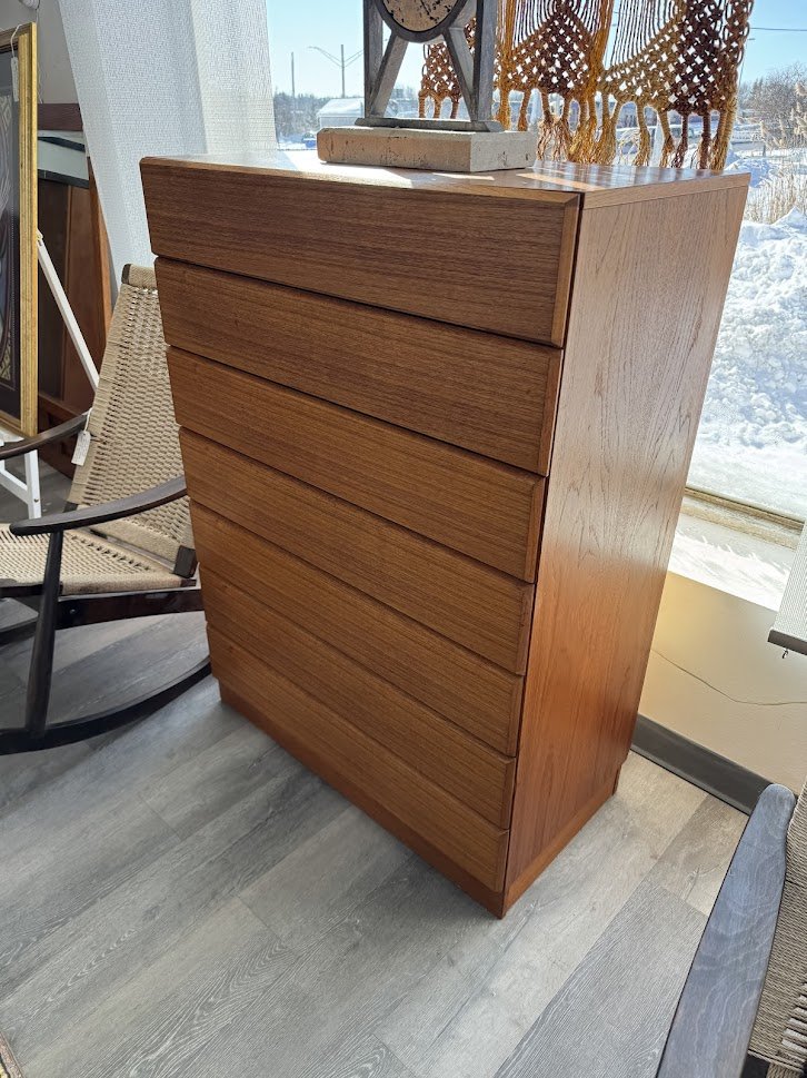 Vintage Danish Teak 7 Drawer Chest