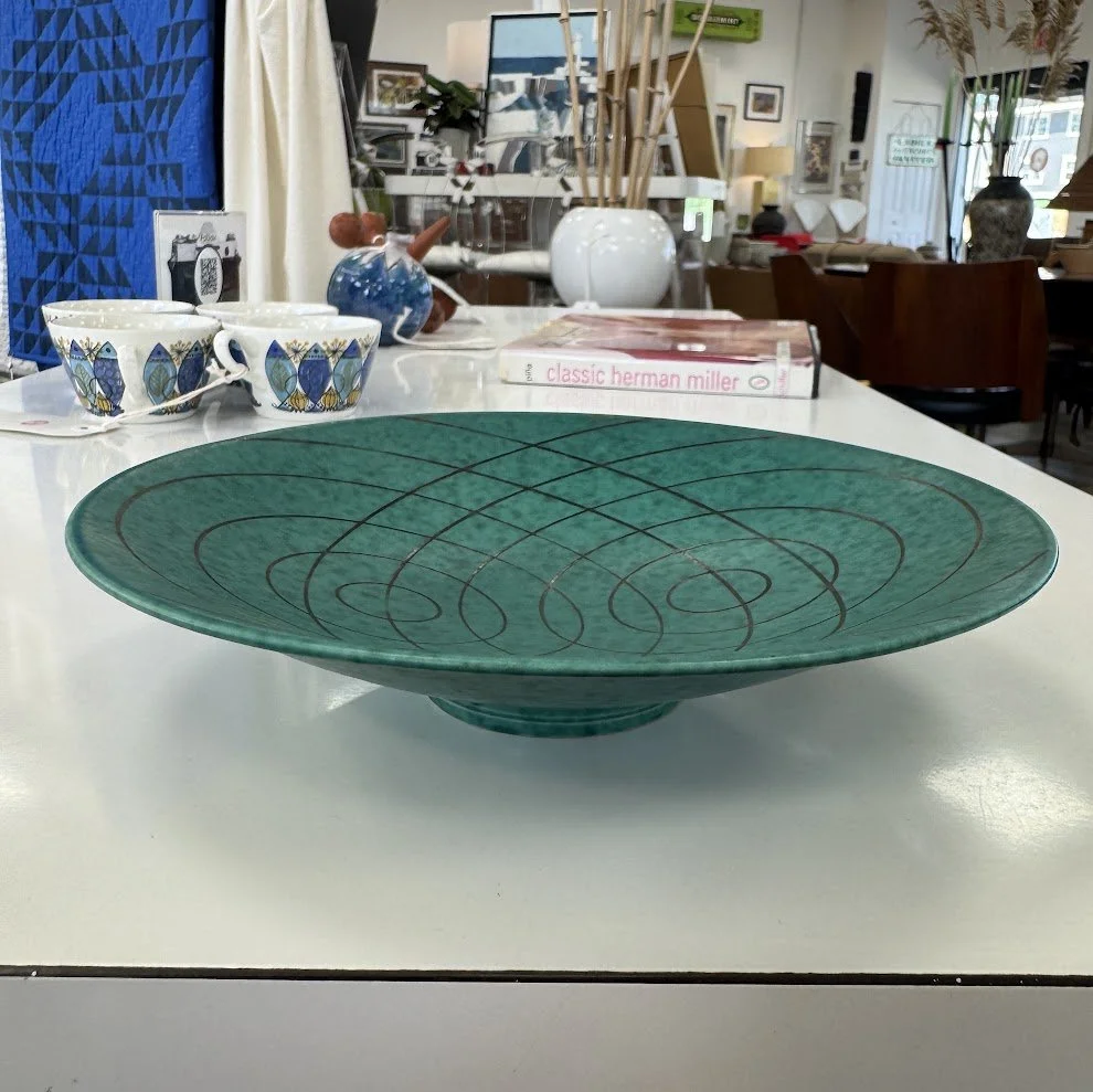 Gustavsberg Sweden "Argenta" Bowl #1510 by Wilhelm Kage c1930s