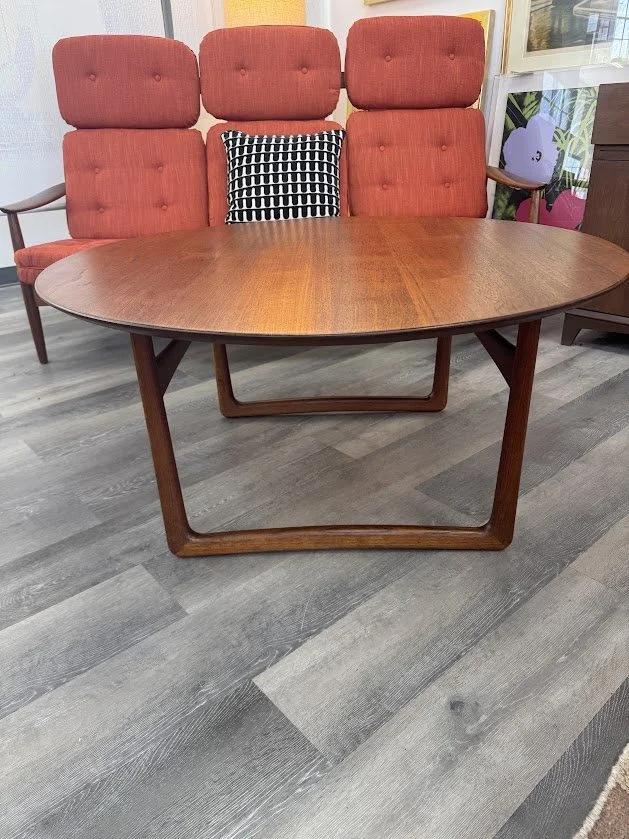 Peter Hvidt and Orla Molgaard-Nielsen for France & Daverkosen SOLID Teak Coffee Table with Sleigh Base