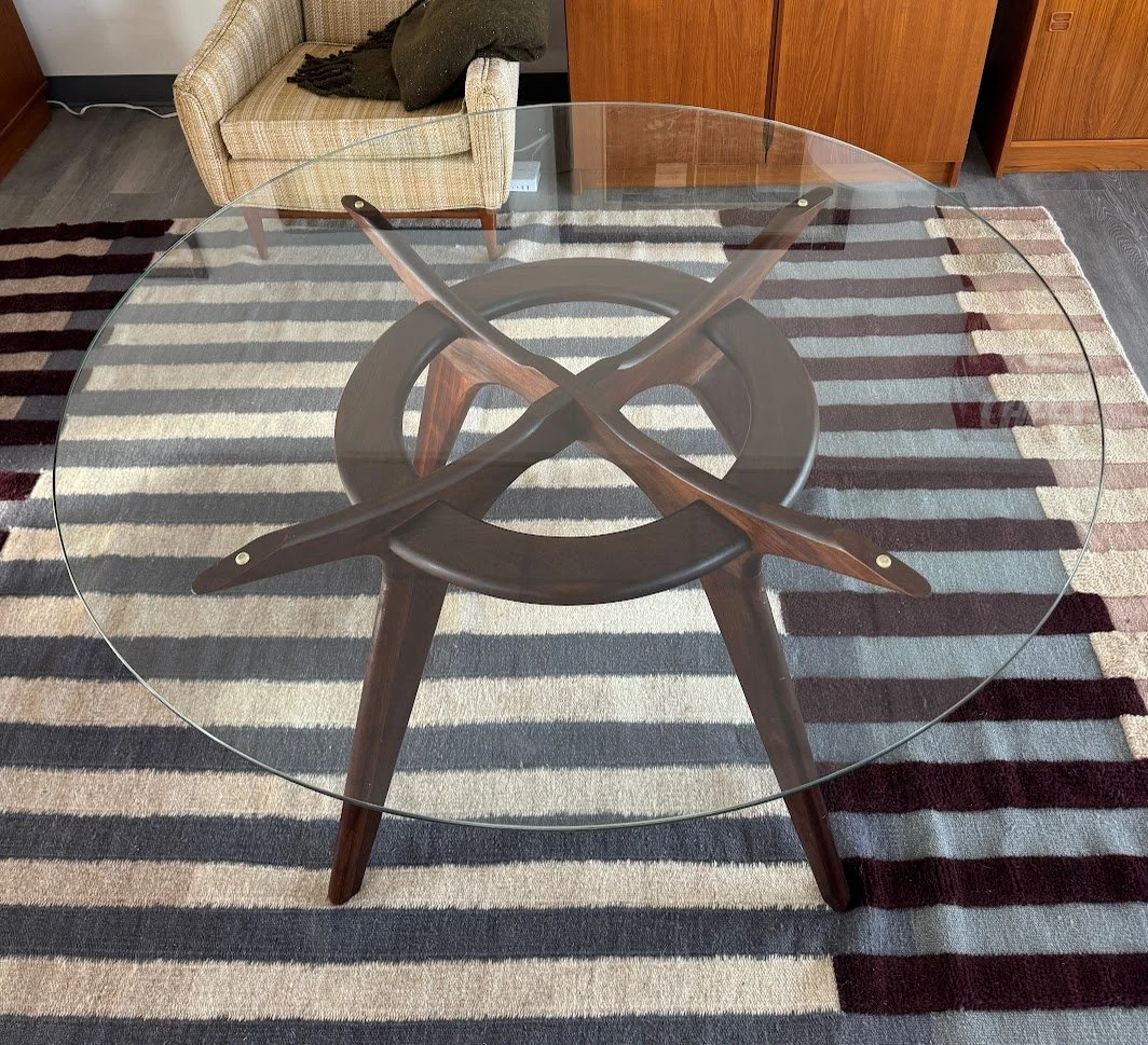 Vintage 1960s Adrian Pearsall Compass Dining Table (48" x 29"h)