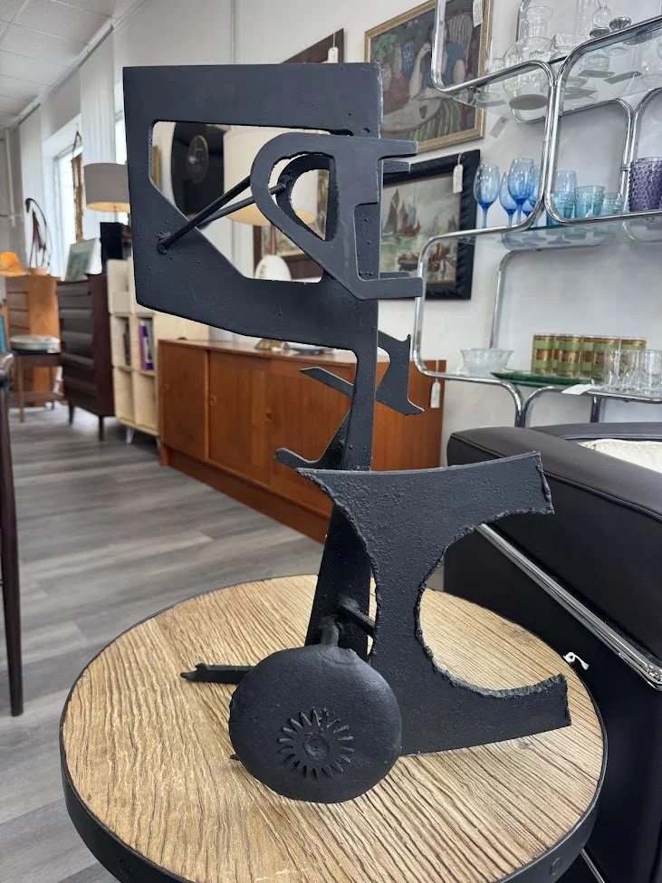Abstract Torch Cut Metal Sculpture