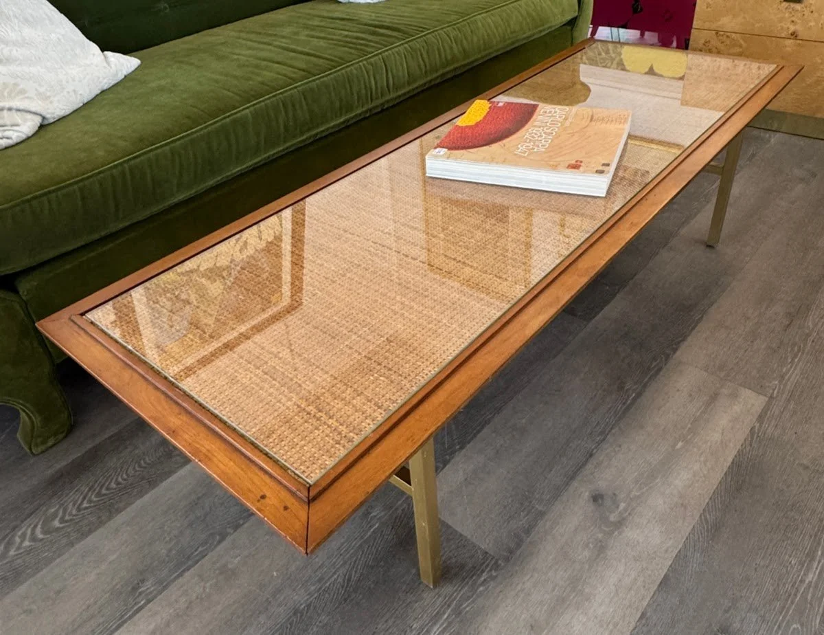 Mid Century Coffee Table by Kipp Stewart for Drexel 60" x 21.25" x 15.25"h