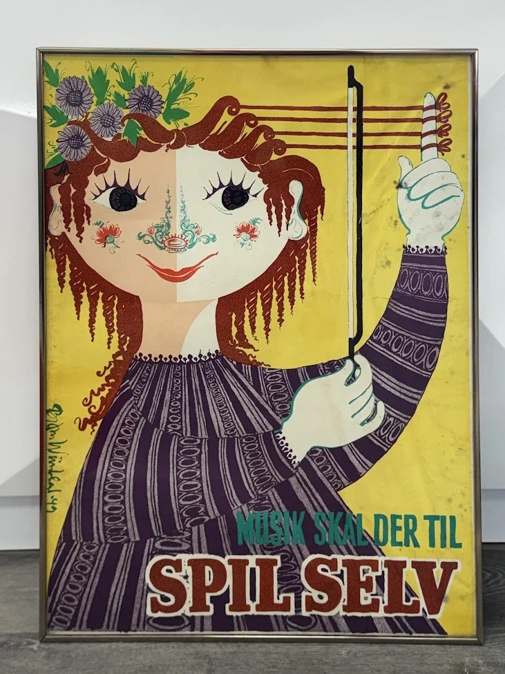Original Vintage Bjorn Winblad Spilsev Music Festival Poster 24.5 x 33