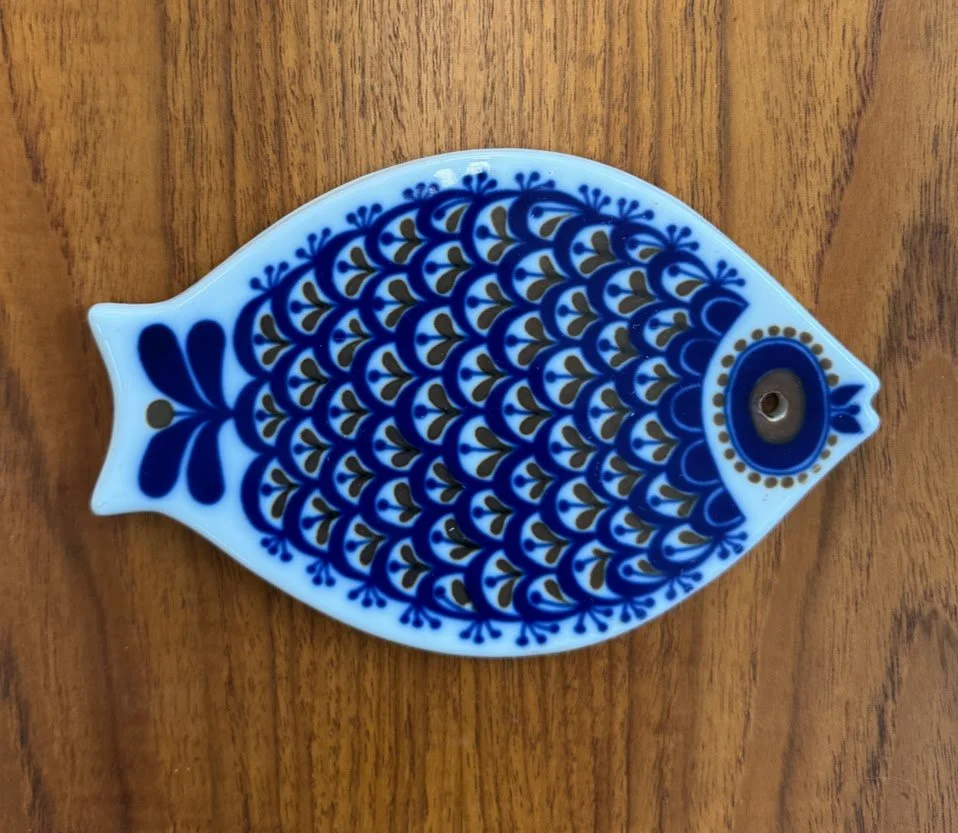 Vintage Arne Lindaas Fish Trivet Made in Norway by Porsgrund