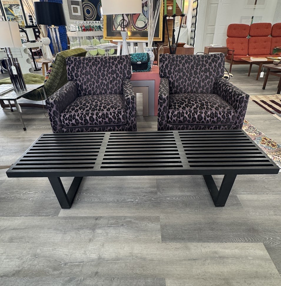 George Nelson Style Slat Bench