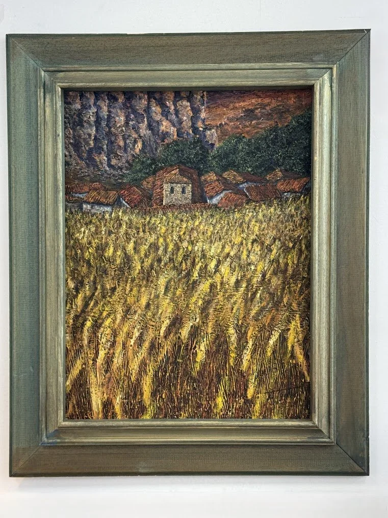 Original Impasto Landscape Painting Signed by Artist 25.5 x32