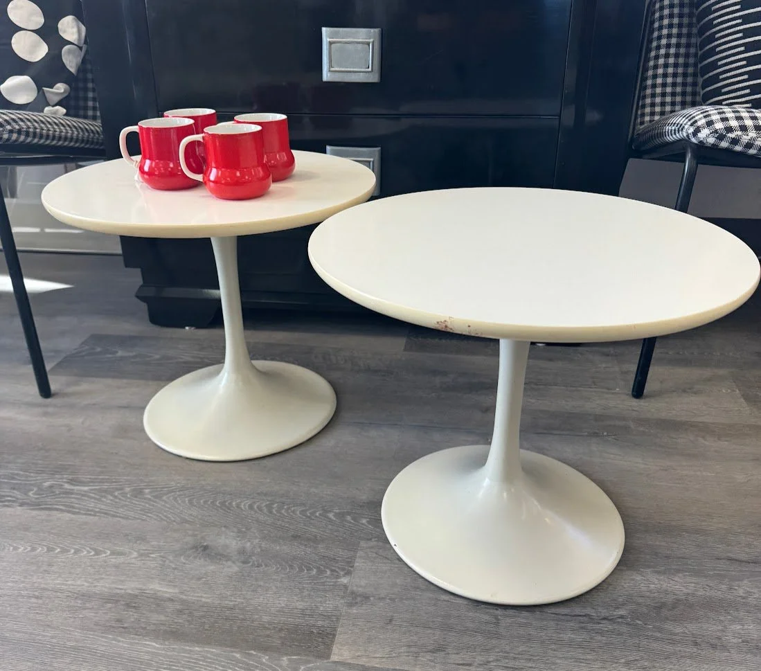 Pair of Small Tulip Style Side Tables