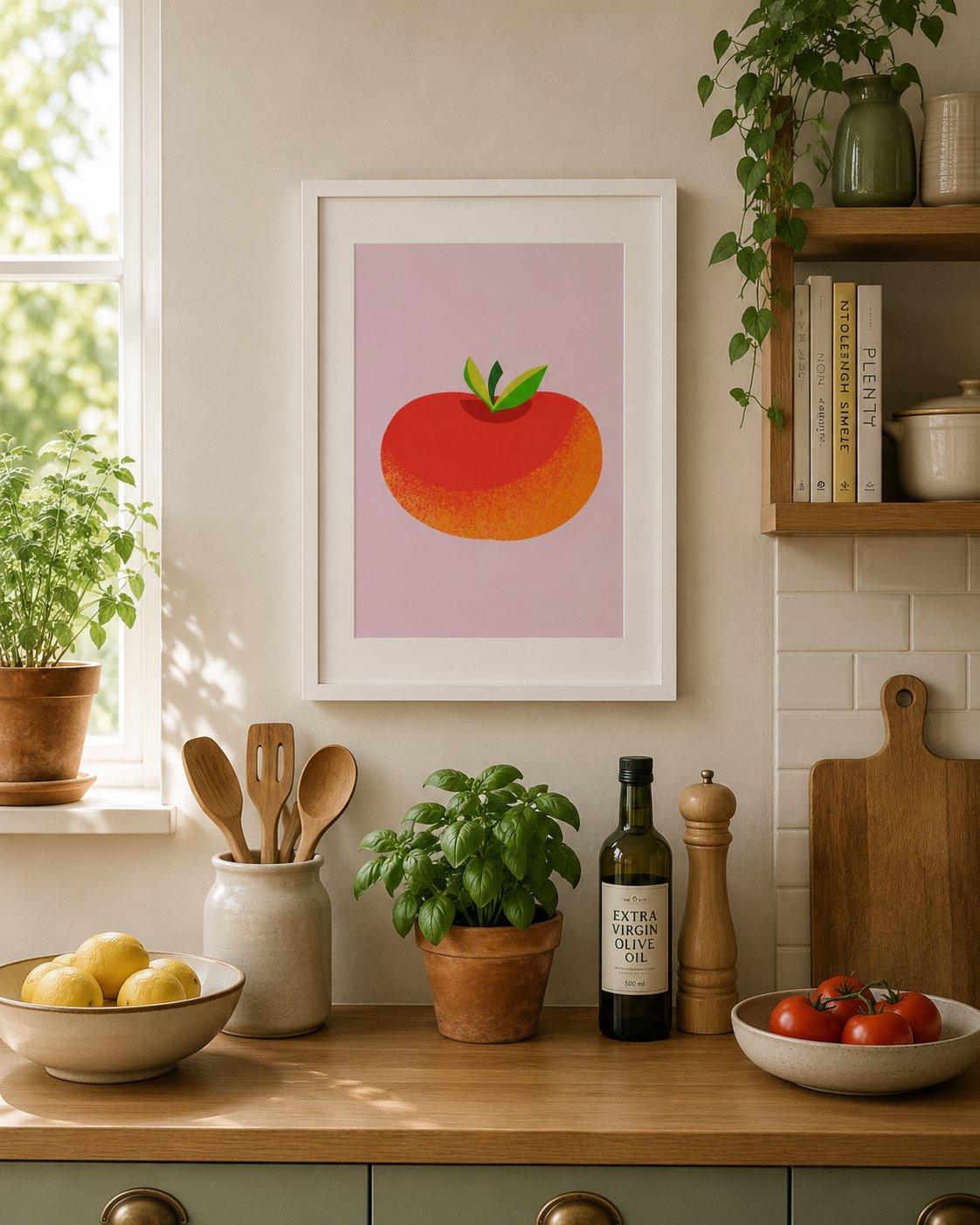 delightful contemporary kitchen print/ home decor print/unique prints