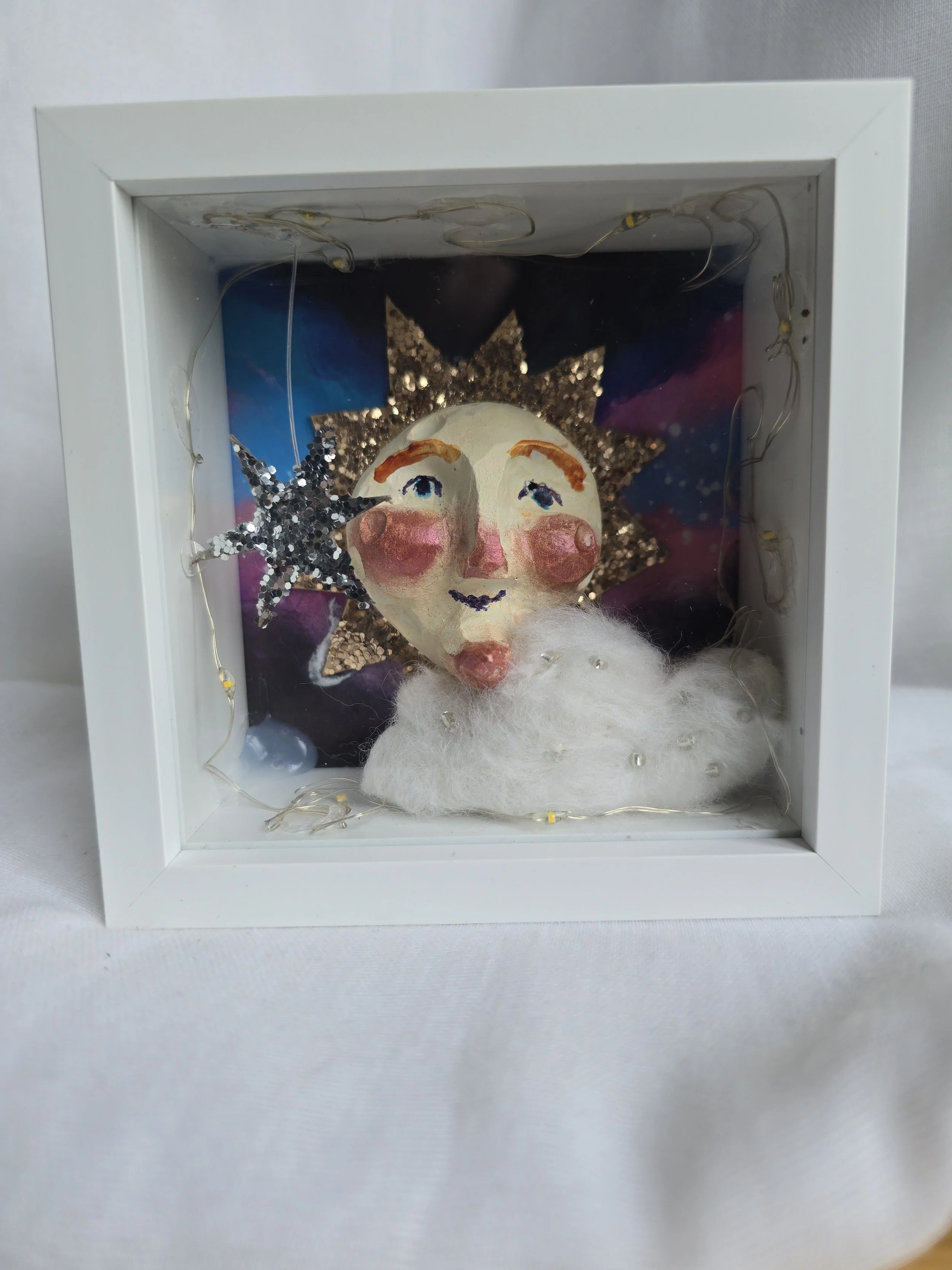 Victoriana Man In The Moon 4x4" Diorama