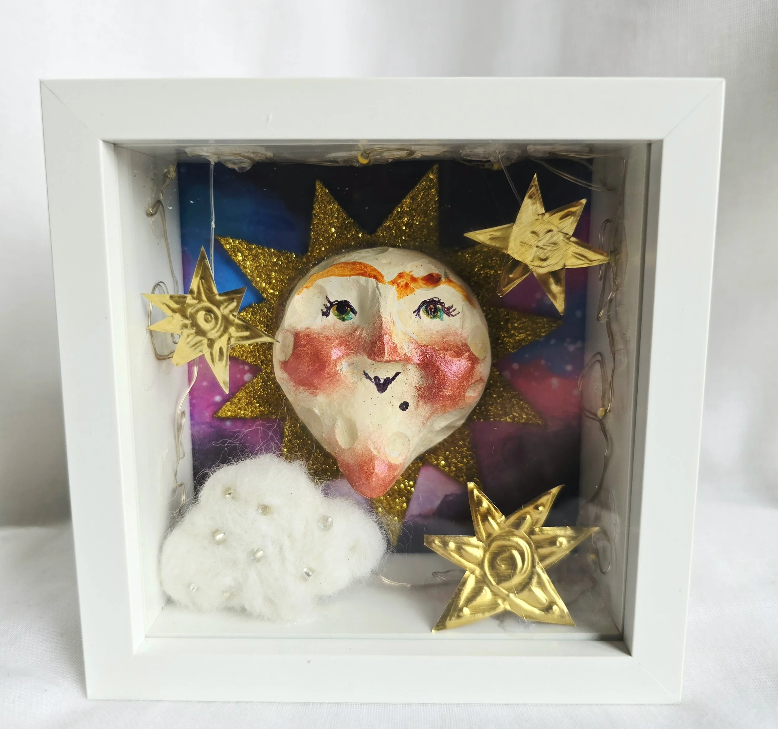 Victoriana Man In The Moon 4x4" Diorama