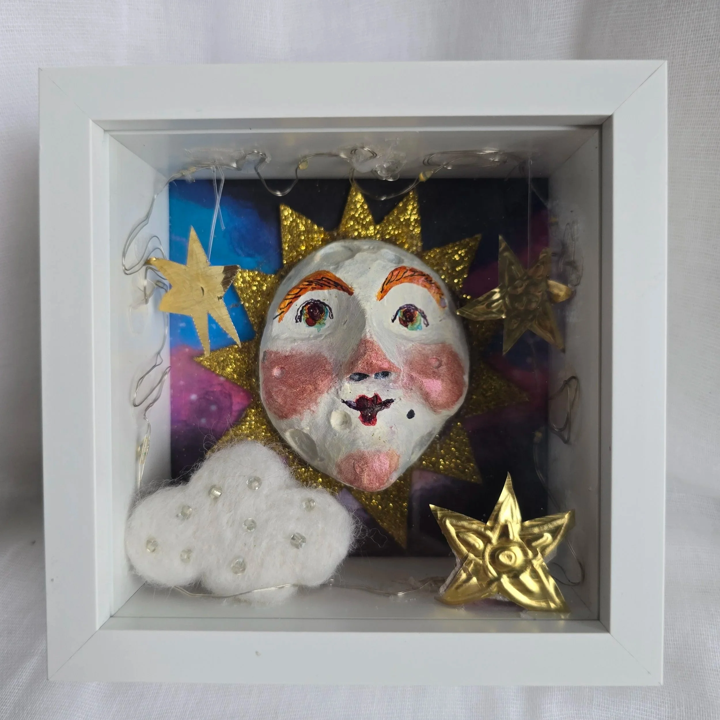 Victoriana Man In The Moon 4x4" Diorama