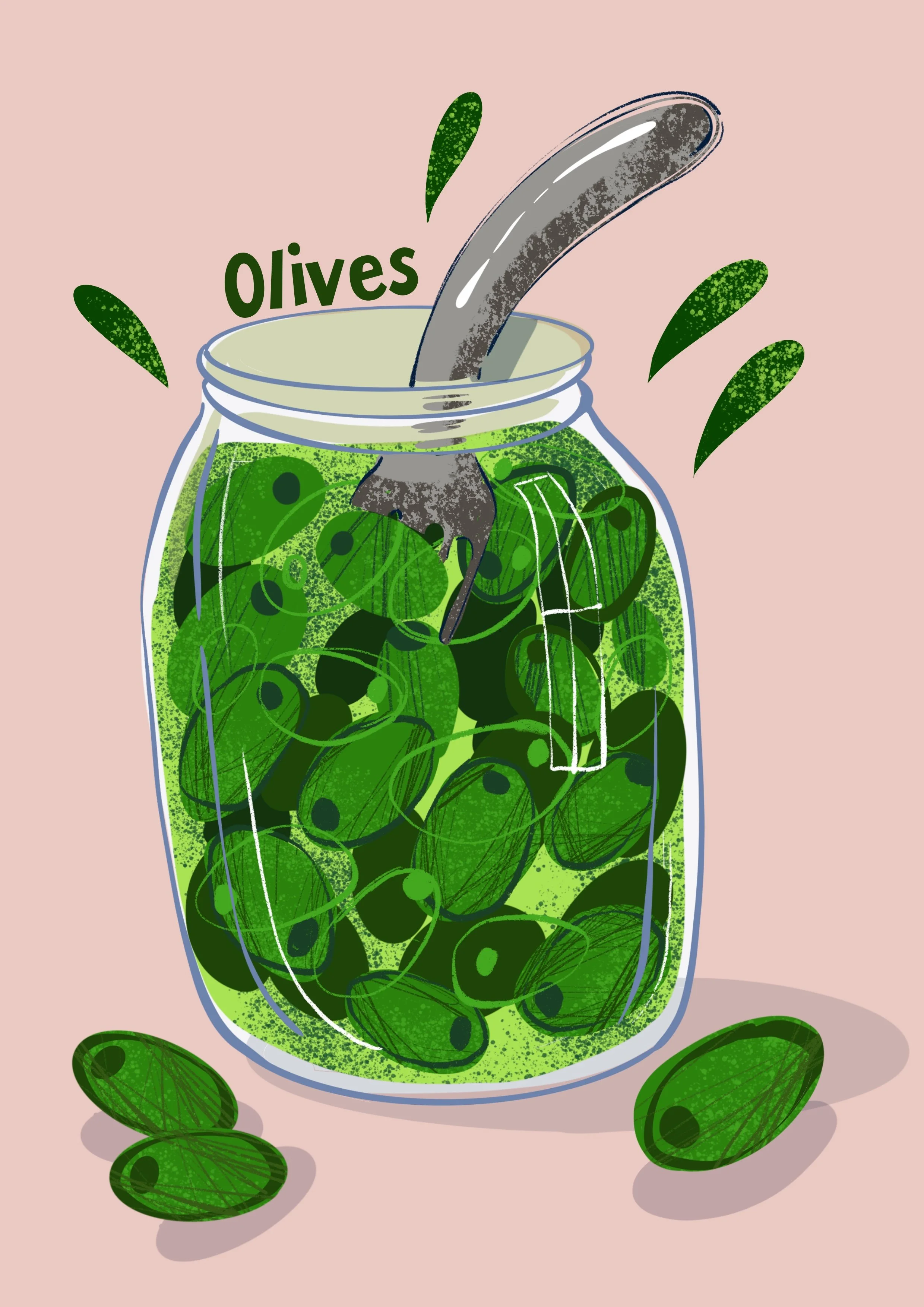 Olives Print  (unframed)