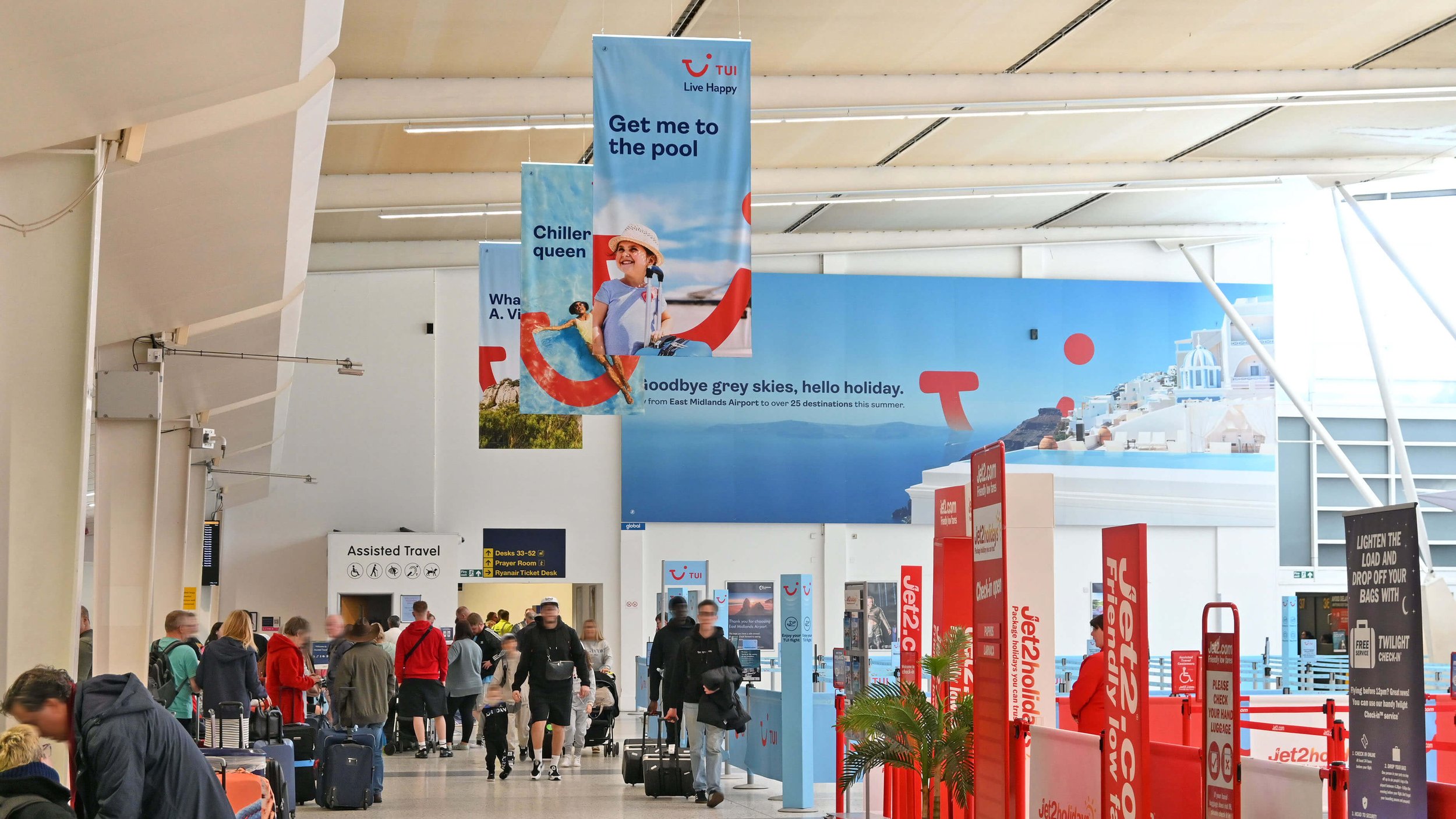 Half term is half as busy and twice as easy at East Midlands Airport