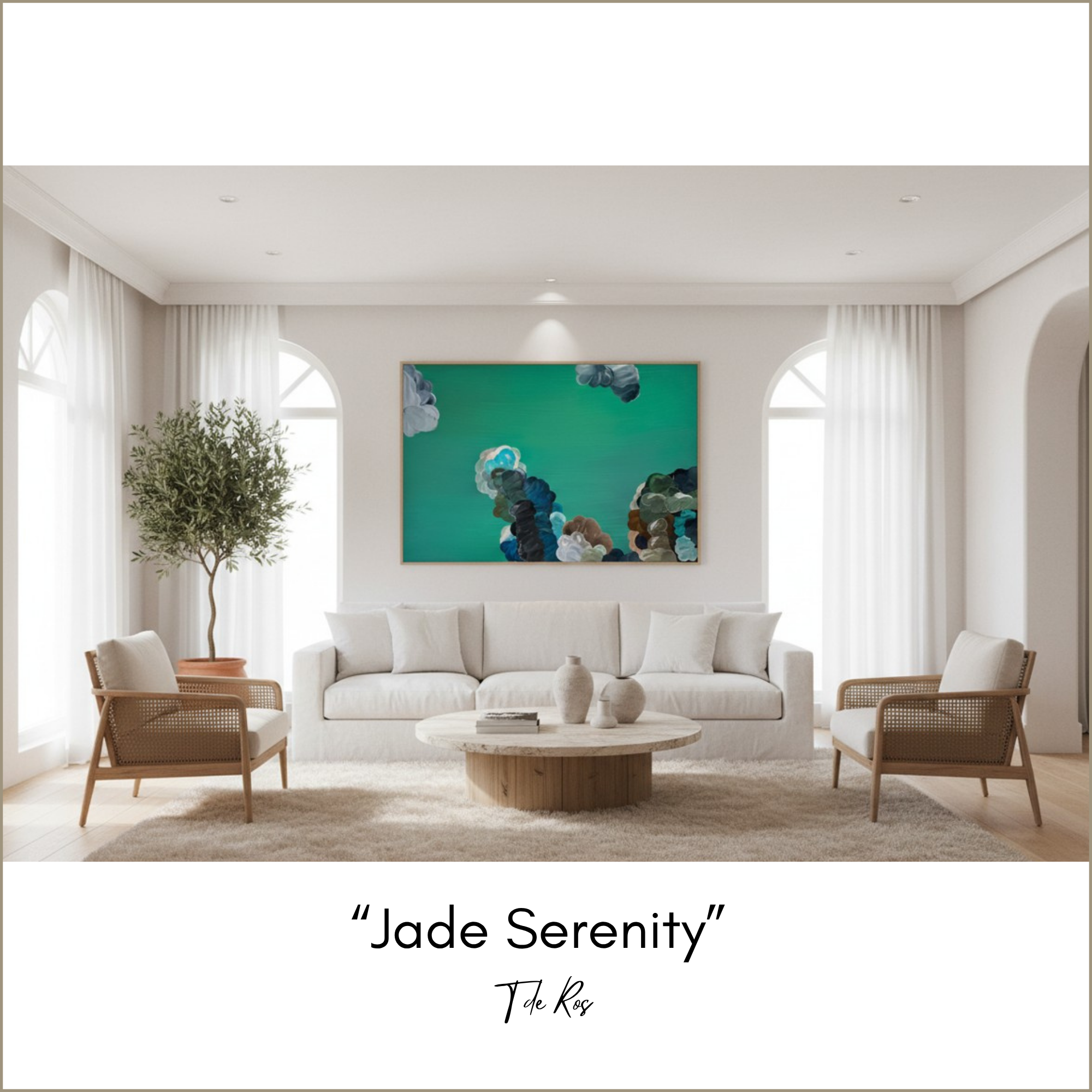 Jade Serenity | Acrylic on canvas | 100 x 70 cm