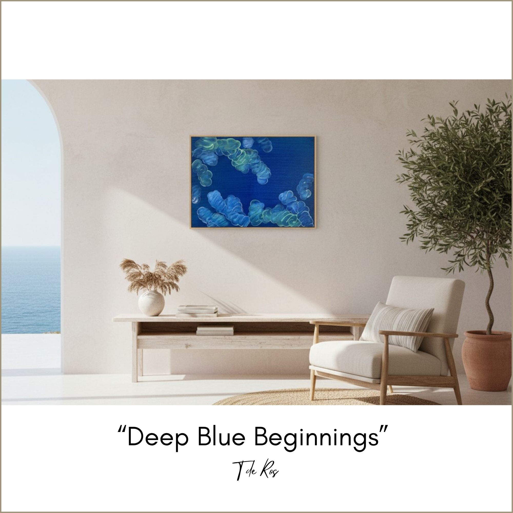Deep Blue Beginnings | Acrylic on canvas | 70 x 50 cm

