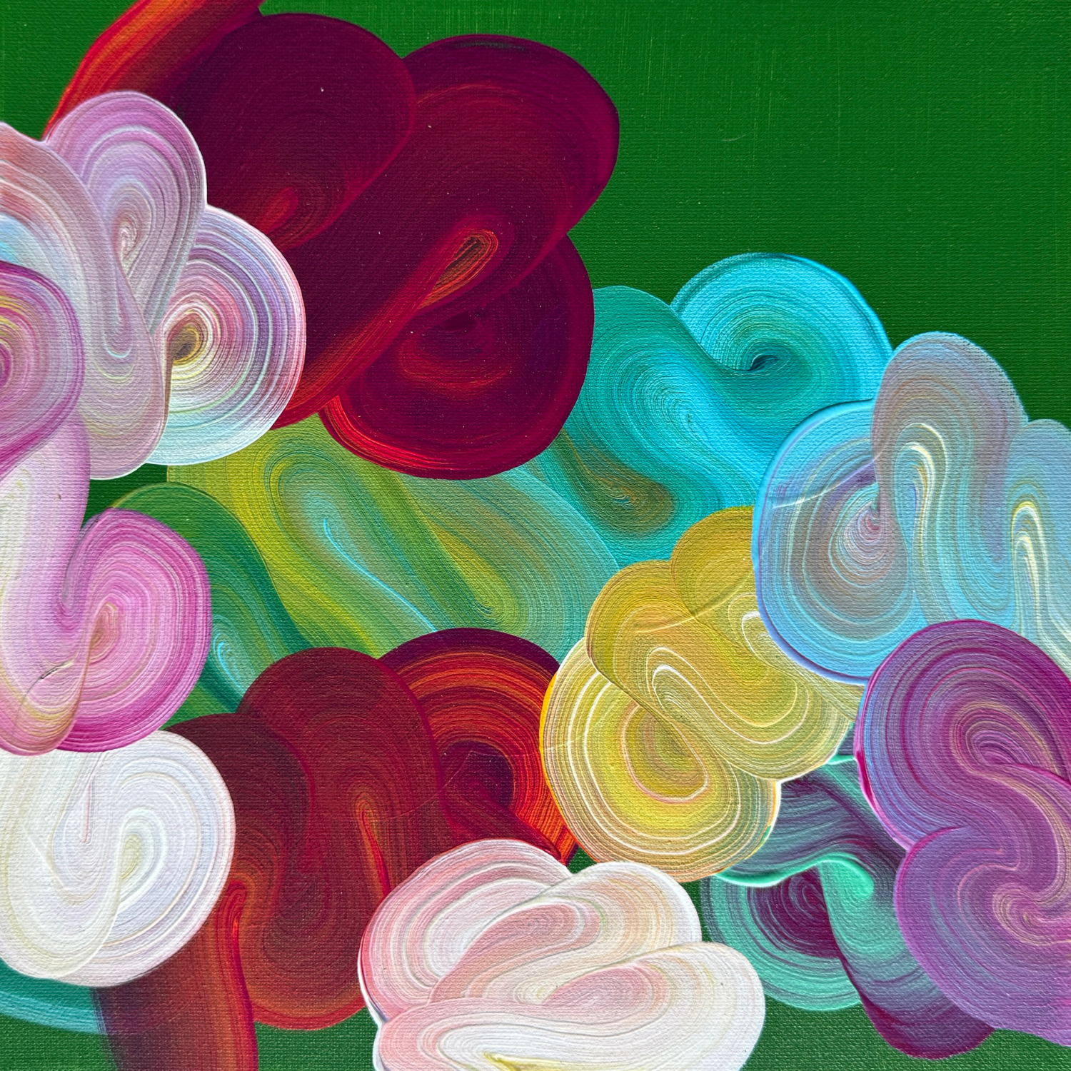 Summer Florals (15" x15") | Acrylic on canvas