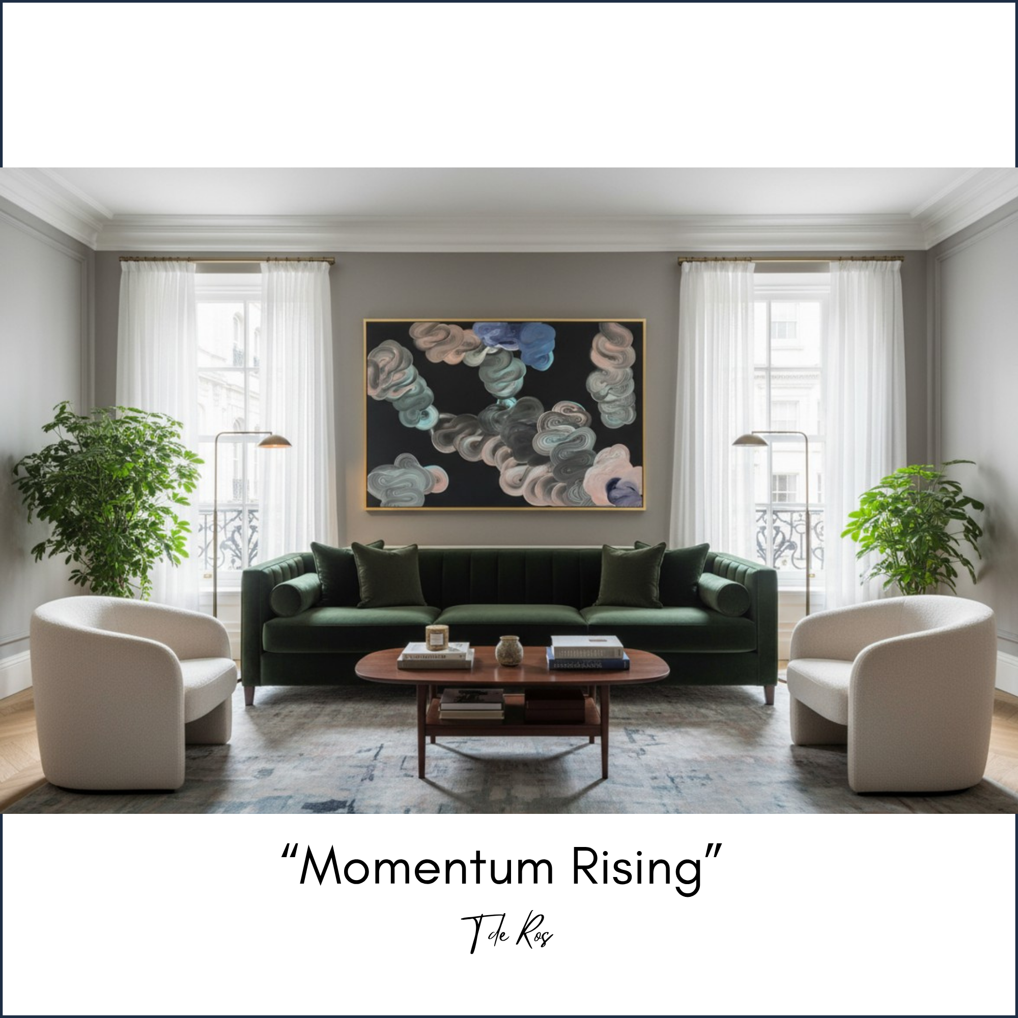 Momentum Rising | Acrylic on Canvas | 100 x 70 cm by T de Ros