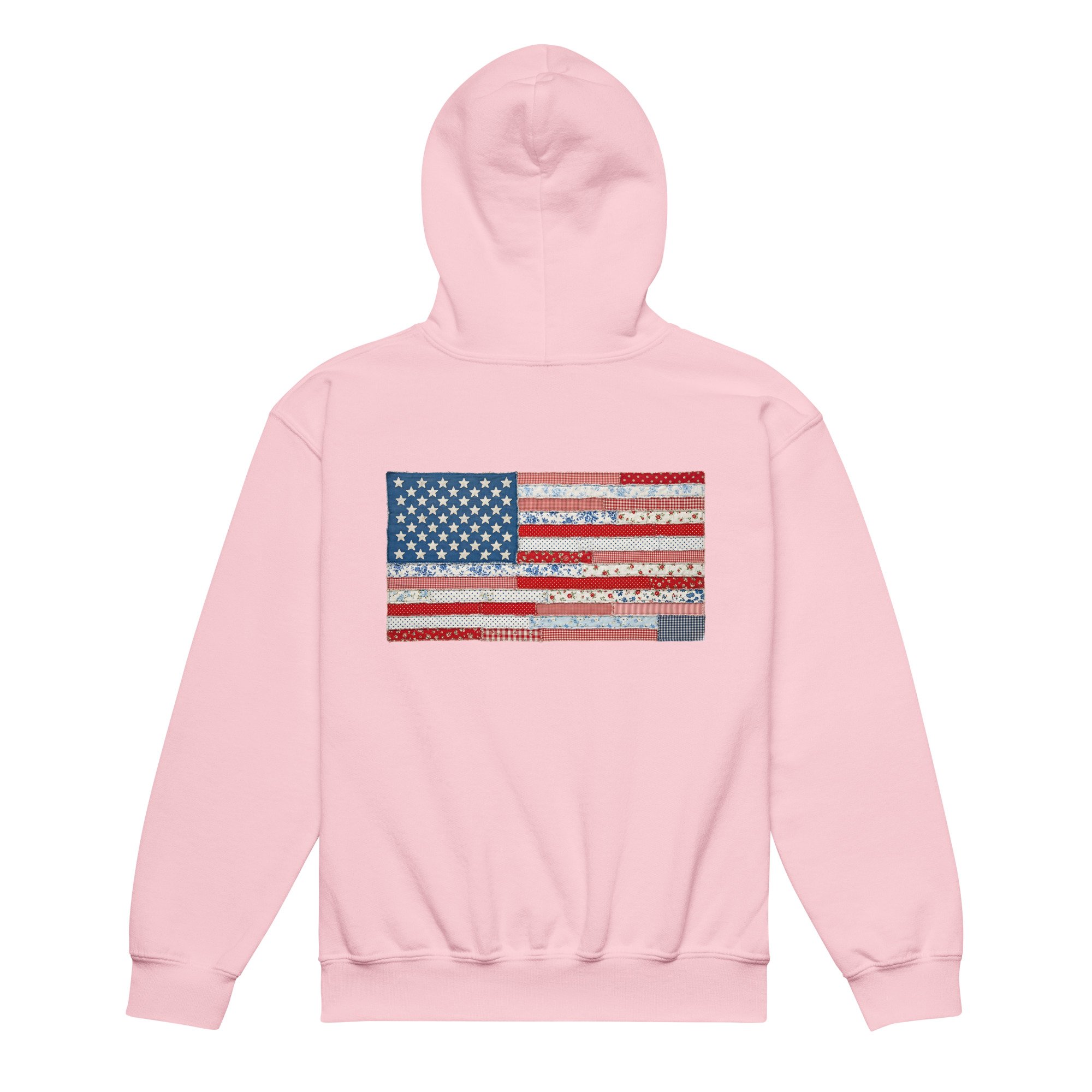 Patchwork Flag // Youth Gildan hoodie